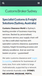 Mobile Screenshot of customsclearanceworld.com.au