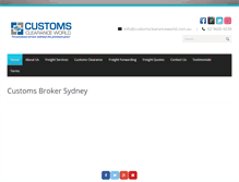 Tablet Screenshot of customsclearanceworld.com.au